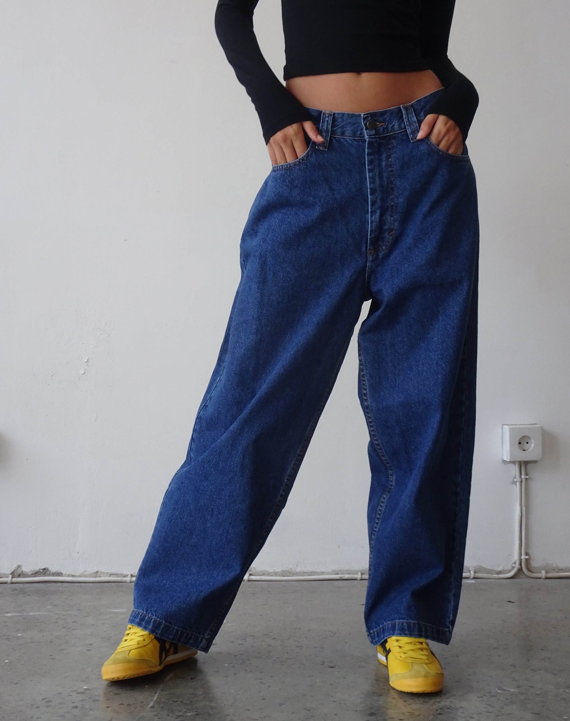 Image of Skater Low Rise Jean in Core Blue Stone