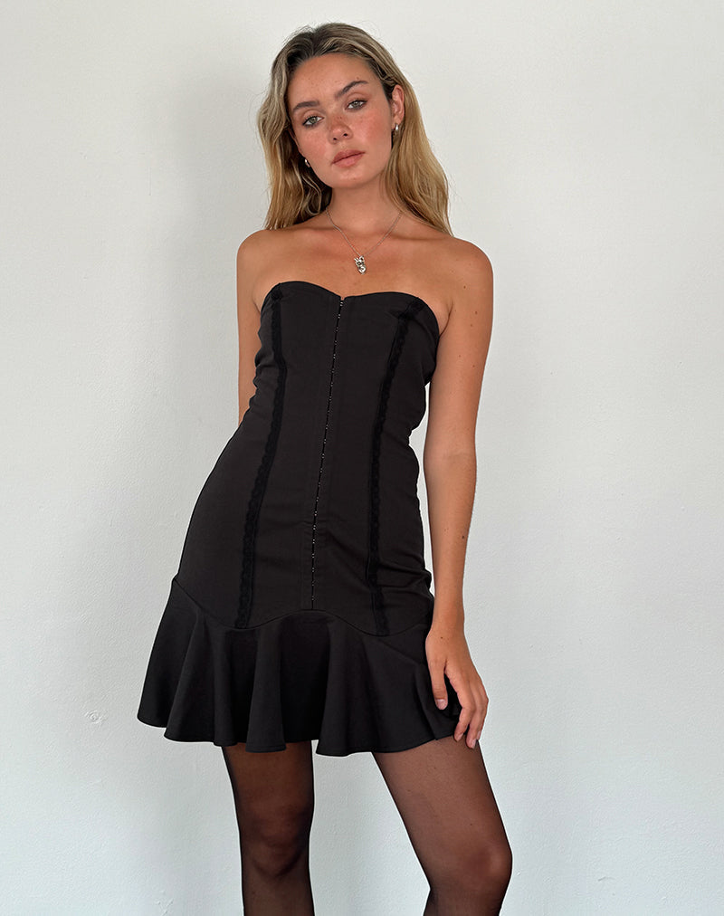 Snana Mini Dress in Tailoring Black