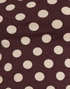 Brown with Big Cream Polka Print