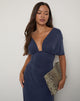 Image of Soma Batwing Midi Dress in Cupro Navy