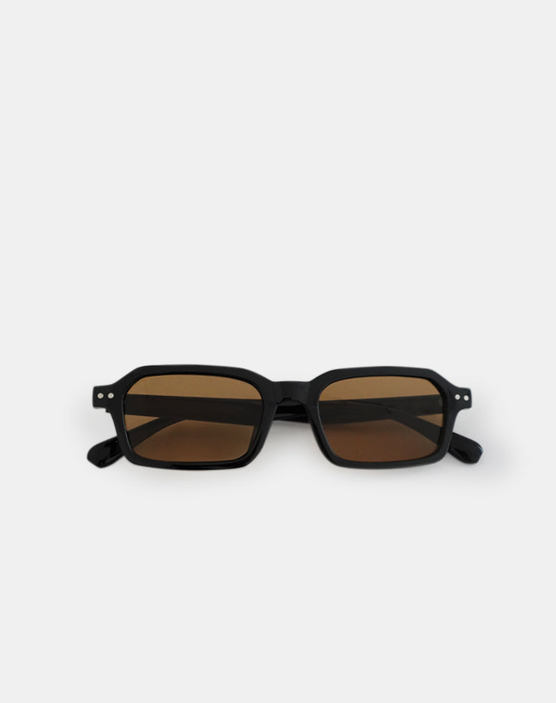 Sorello Sunglasses in Black with Orange Lenses