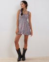 Image of Soyata Mini Day Dress in Blue Floral Ditsy