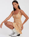 image of Soyata Day Dress in Ditsy Tangerine
