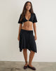 Image of Nestapa Tie Waist Midi Skirt in Black