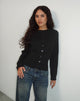 Image of Subra Long Sleeve Cardigan in Black