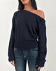 Image of Suena Asymmetric Jumper in Navy