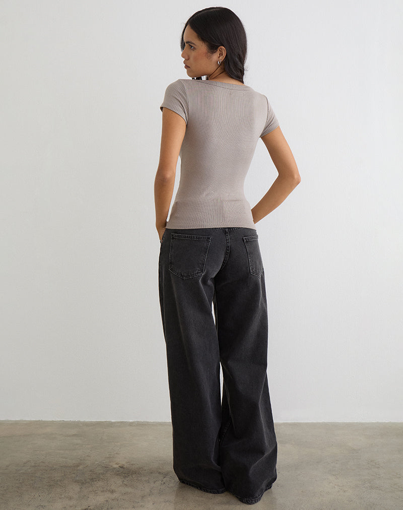 Image of Sumala Tee in Thick Rib Moon Rock