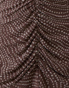 Abstract Polka Flock Brown