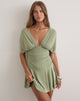 Image of Sunmi Mini Dress in Cupro Sage