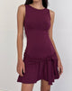 Image of Supriati Mini Dress in Rayon Jersey Deep Purple