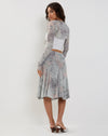 Image of Sloane Midi Skirt in Pastel Floral Lace