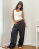 Image of Syra Pleated Trousers in Pinstripe Black