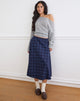 Image of Takika Midi Skirt in Midnight Blue Check