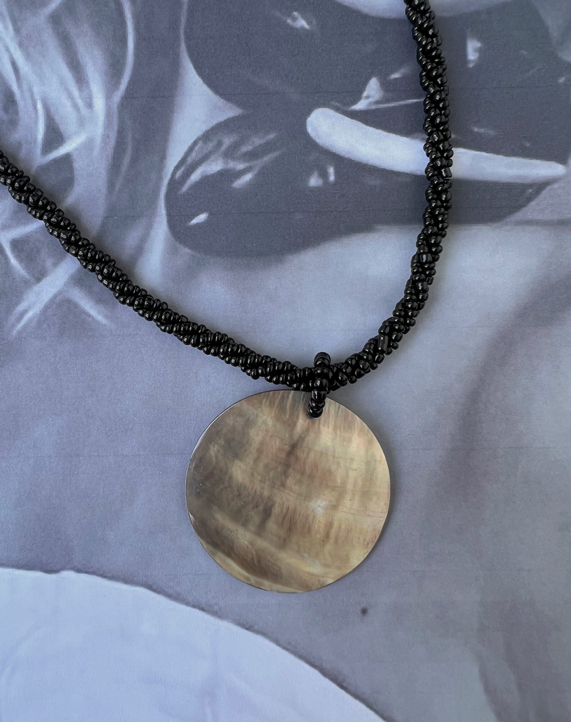 image of Talola Necklace with Round Shell Pendant