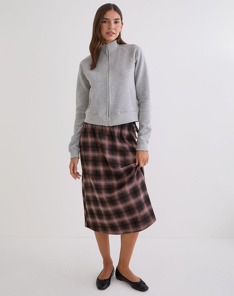 Image of Tamayo Zip Turtleneck Jumper in Grey Marl