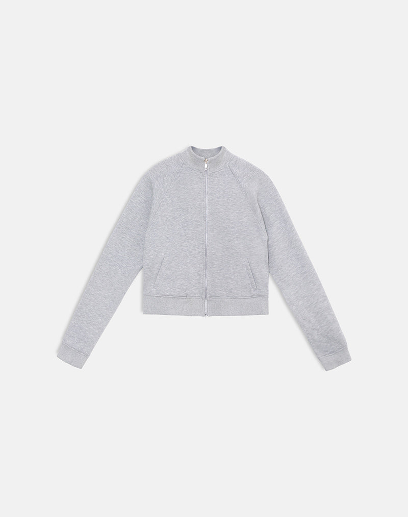 Image of Tamayo Zip Turtleneck Jumper in Grey Marl