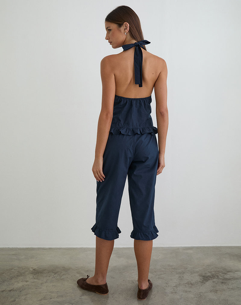 Image of Tenison Capri Trouser in Dark Navy