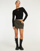 image of Tayon Long Sleeve Top in Black