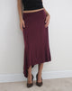 Image of Temisi Midi Skirt in Jersey Dark Plum