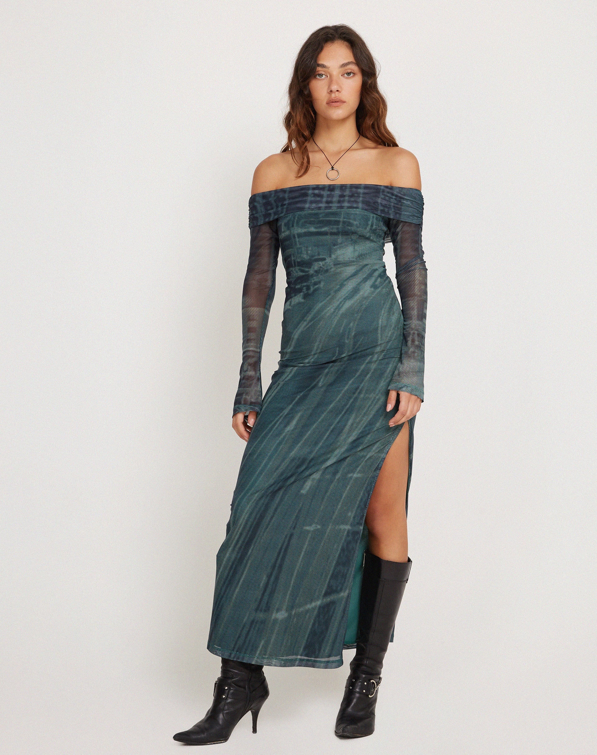 Cityscape Green Midi Dress | Terra motelrocks-com-aus Cityscape Green Midi Dress | Terra motelrocks-com-aus