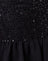 Ruffle Sequin Black