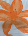 Blue with Orange Painted Flower
