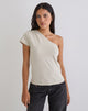 Image of Tokiki One Shoulder Top in Jersey Ecru