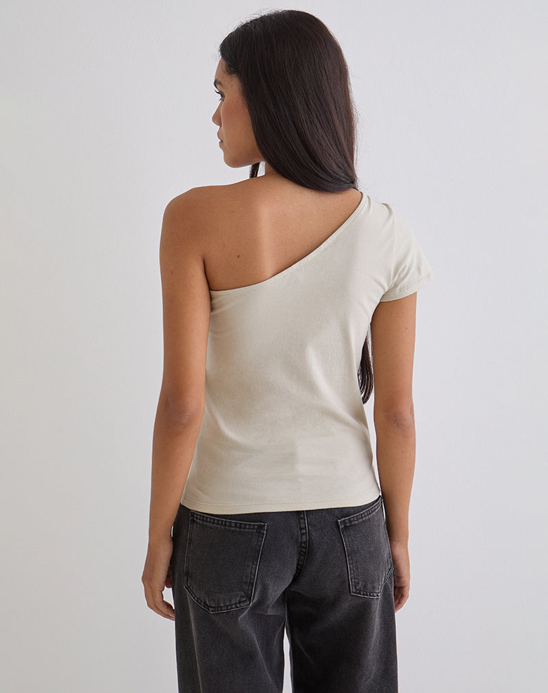 Image of Tokiki One Shoulder Top in Jersey Ecru