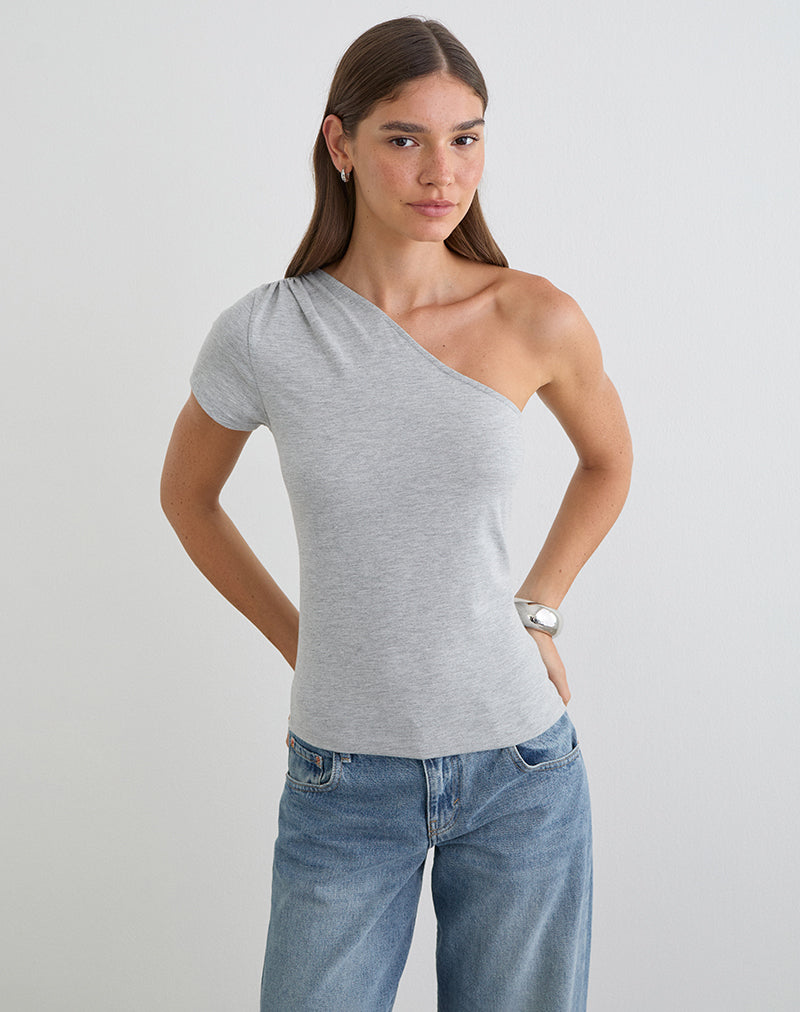 Image of Tokiki One Shoulder Top in Jersey Misty