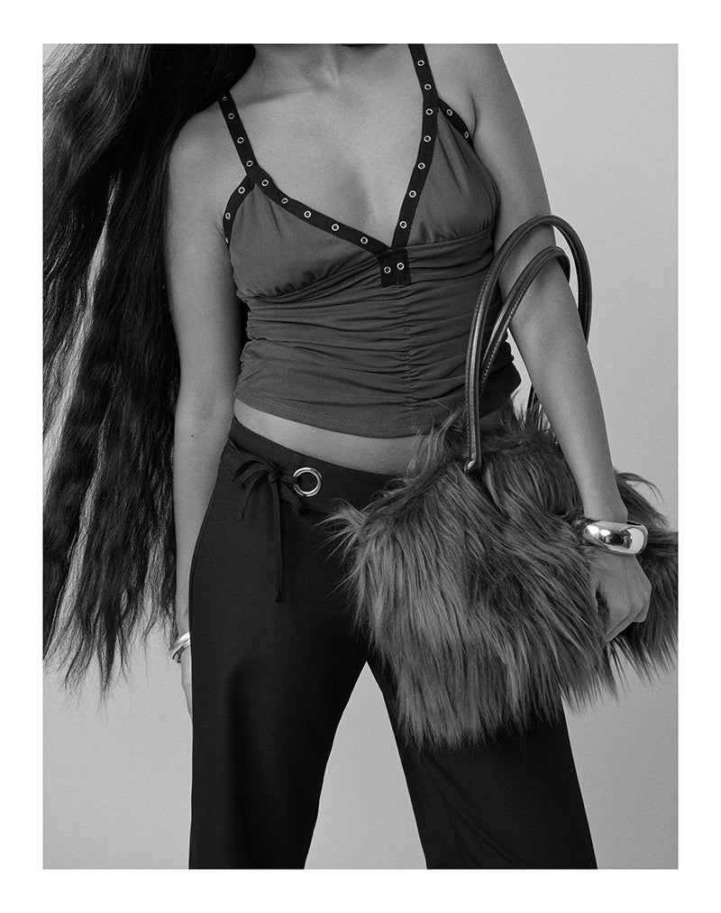 Image of Tolani Cami Top in Heavy Mesh Khaki