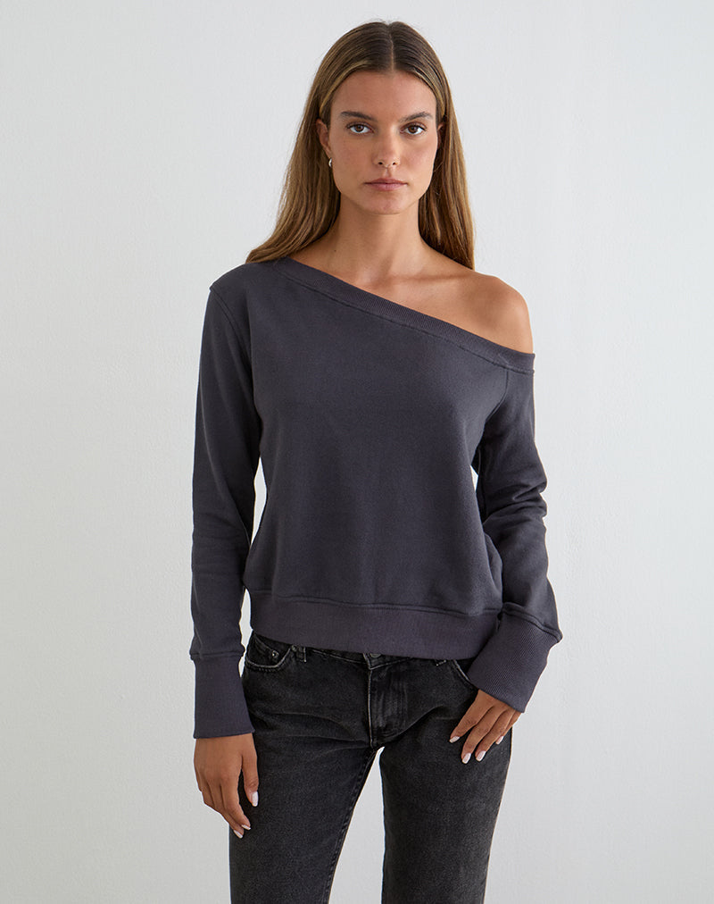 Toria Sweatshirt in Blackened Pearl