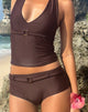 Image of Avi Swim Shorts in Brown with Belt