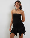 Image of Towina Bandeau Slinky Mini Dress in Black