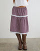 Image of Trixie Midi Skirt in Mini Gingham Wine