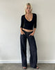 Image of Roomy Extra Wide Low Rise Jeans in Indigo