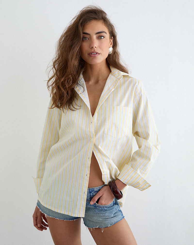 Turner Shirt in Candy Stripe Yellow