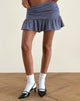 Image of Nefeli Mini Skirt in Blue and Black Stripe