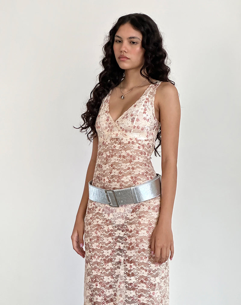 Image of Valtheni Maxi Dress in Chic Petal Pink Lace