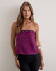 Image of Vars Top in Glitter Chiffon Deep Purple