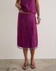 Image of Muriela Midi Skirt in Glitter Chiffon Deep Purple