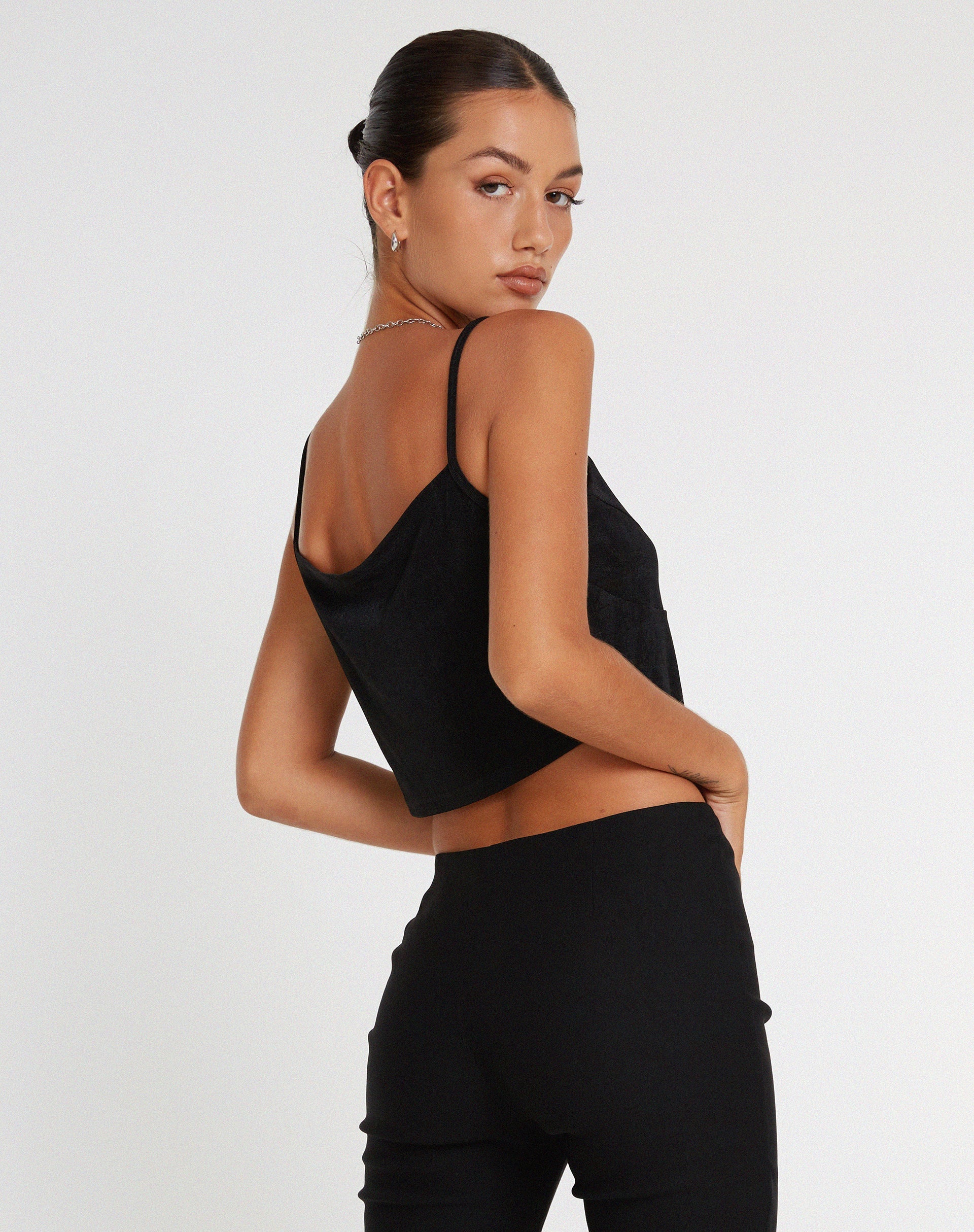 image of Velda Crop Top in Black