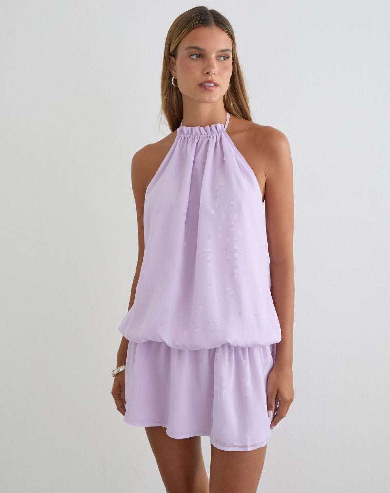 Lilac Purple Mini Dress | Veloria – motelrocks-com-aus