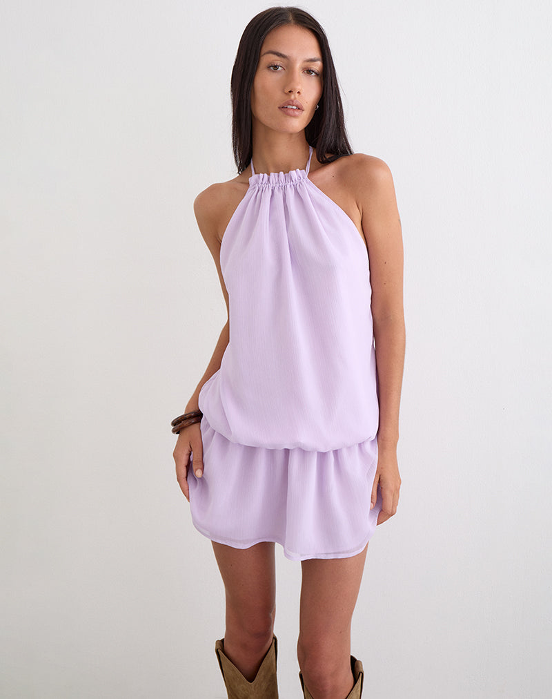 Image of Veloria Mini Dress in Lilac
