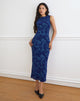 Image of Ventura Maxi Dress in Midnight Leaf Flock Navy