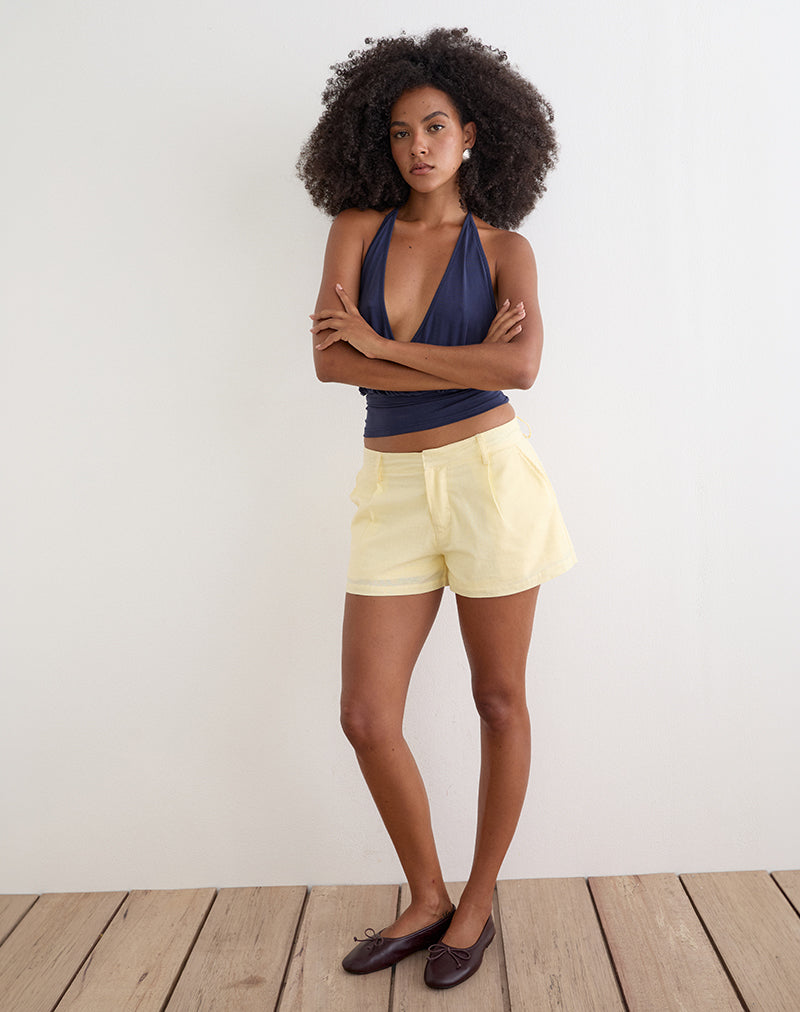 Vexa Low Rise Mini Short in Lemon