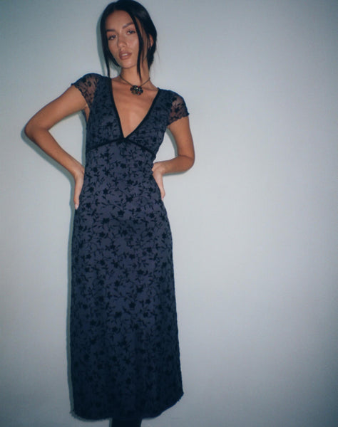 Pretty Petal Flock Black Midi Dress | Vilinia motelrocks-com-aus Pretty Petal Flock Black Midi Dress | Vilinia motelrocks-com-aus