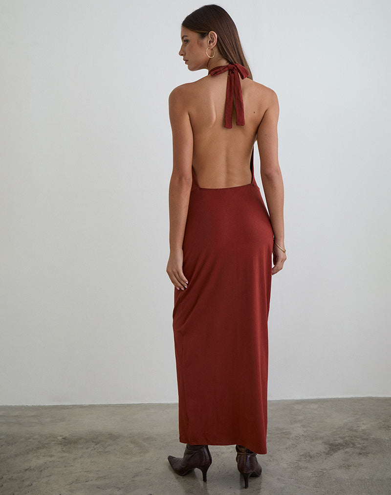 Image of Viorela Maxi Dress in Jersey Fired Brick