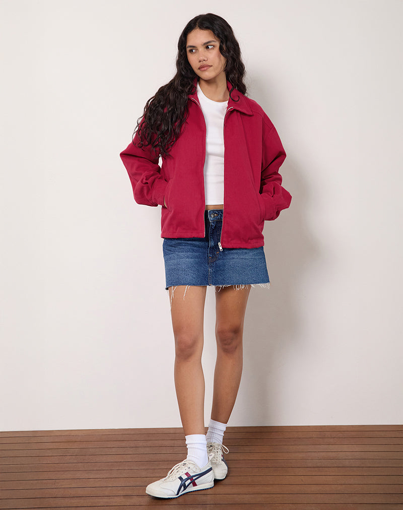 Vita Bomber Jacket in Adrenaline Red