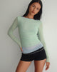 Image of Vrist Long Sleeve Mesh Top in Frost Blue