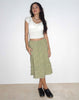Image of Wala Midi Skirt in Ditsy Floral Green